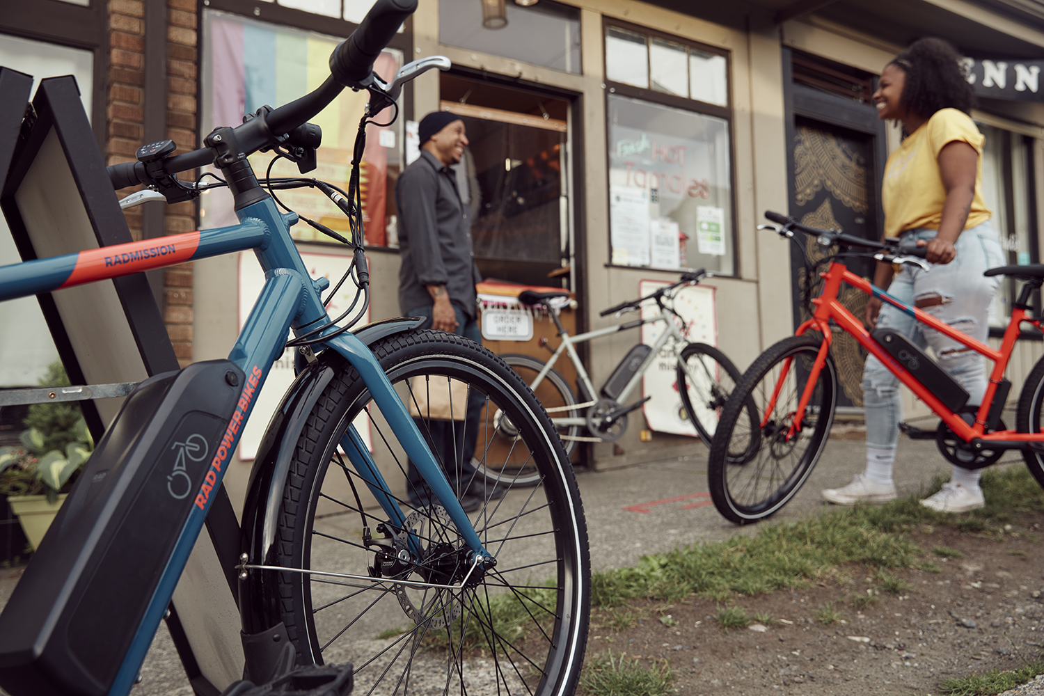 Rad Power Bikes and people smiling