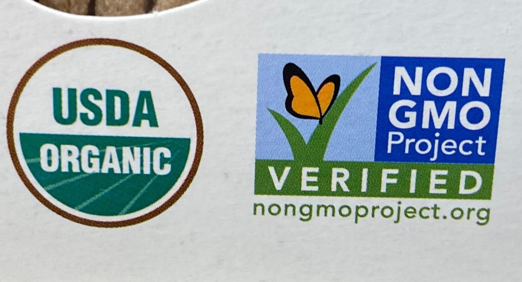 Non-GMO Project and USDA Organic labels