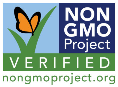 Non-GMO Project verified stamp for non-GMO products
