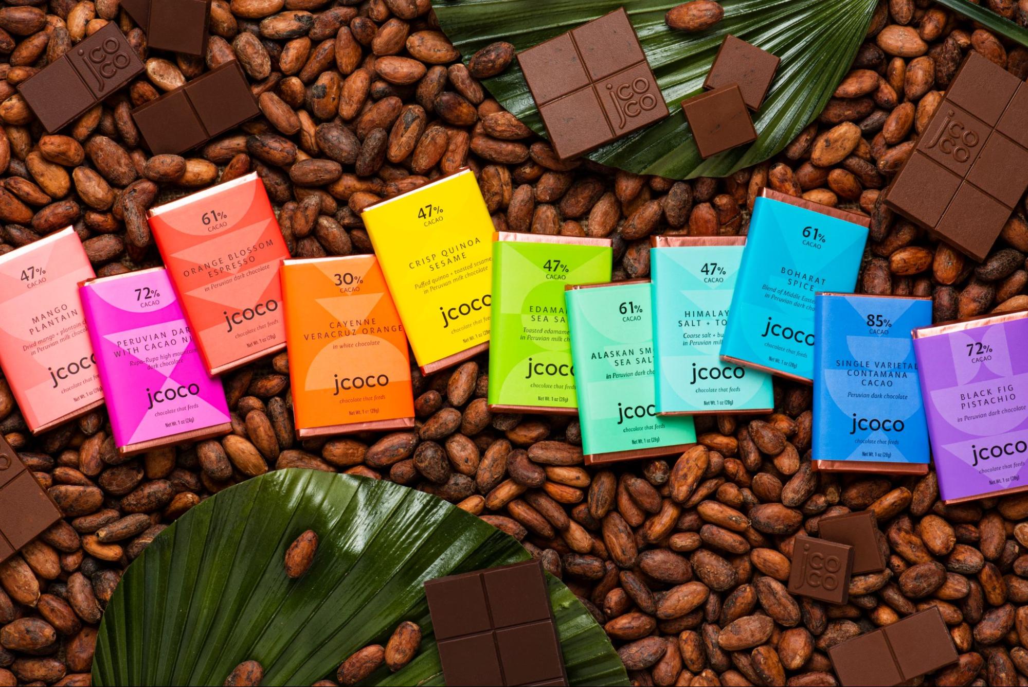 Different flavors of chocolates by the Seattle Chocolate Company