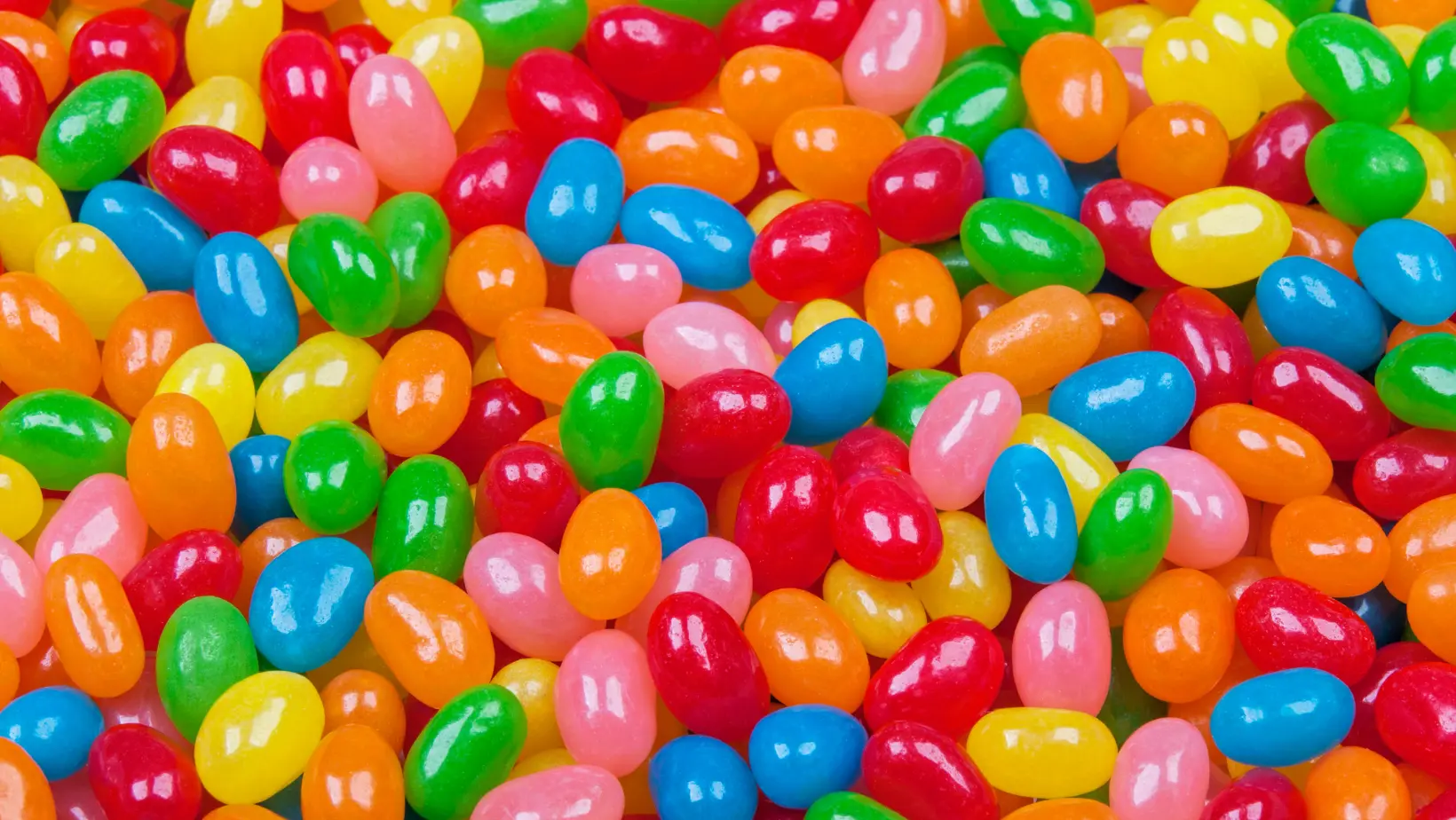 Extreme close up of old-fashioned, multi-colored jellybeans.