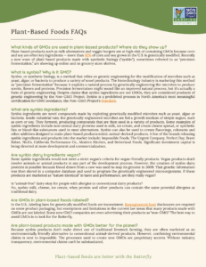 Plant-based foods FAQ
